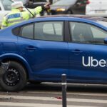 Bucharest,,Romania,-,March,02,,2023:,An,Uber,Logo,Branded